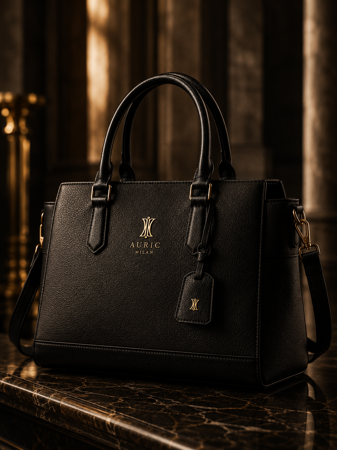 Auric Structured Leather Bag